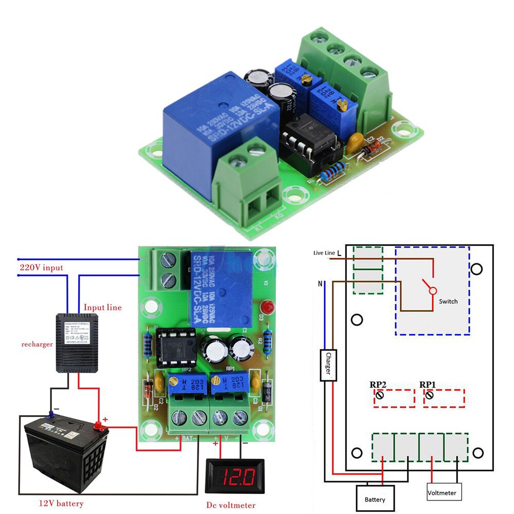 ماژول کنترل شارژ باتری 12 ولت XH-M601 | کرج کیت